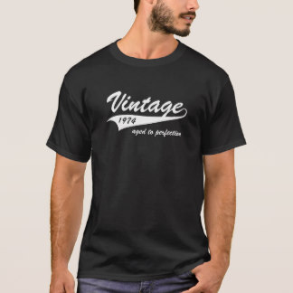 Custom Year "Vintage" Baseball 40th Birthday T-Shirt