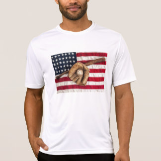 Vintage Baseball and Flag T-Shirt