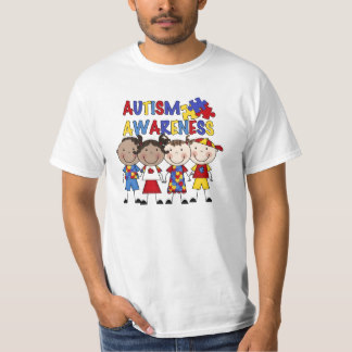 Stick Figure Kids Autism Awareness T-Shirt