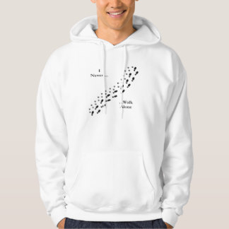 Dog Lover's I Never Walk Alone Pawprint Hoodie