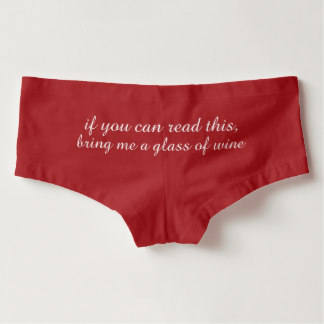 bring me a glass of wine chic Boyshorts underwear