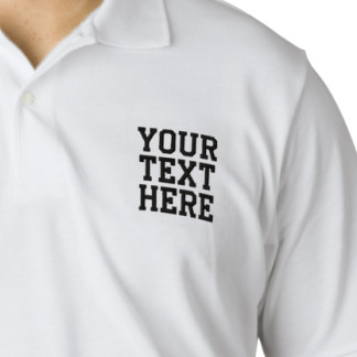 Create Your Own Embroidered Text Polo