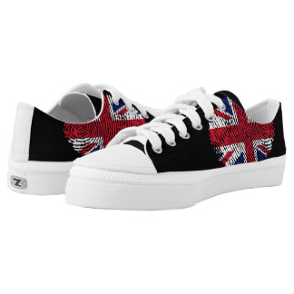 British touch fingerprint flag printed shoes