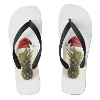 Hawaiian Pineapple Christmas Flip Flops