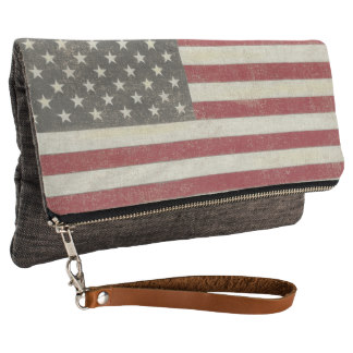 Vintage US Flag Clutch