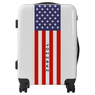 Patriotic American flag carry on luggage suitcase