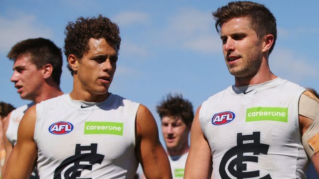 Blues captain Marc Murphy (right) is ready to lead the rebuild.