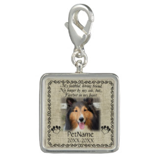 My Faithful Friend Pet Sympathy Custom Burlap Charm