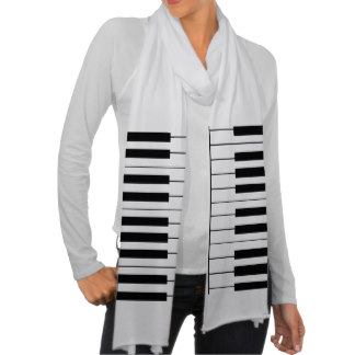 elegant piano keys scarf