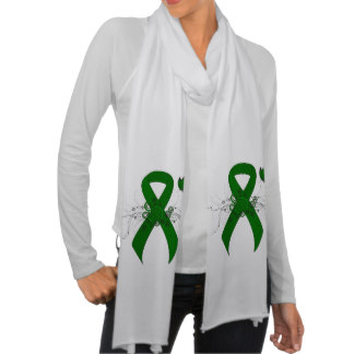 Green Ribbon with Butterfly Scarf Wraps