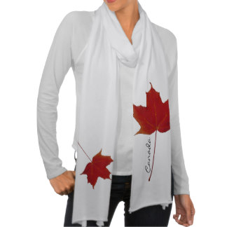 Red canadian maple leaf scarves