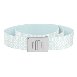 Lattice Pattern Monogram Belt