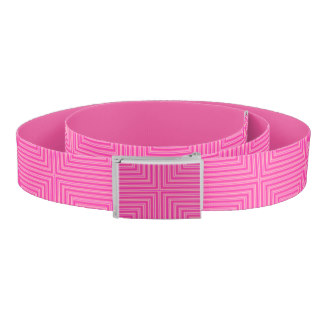 Vibrant Pink and White Neon Squares Belt