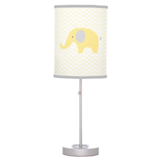 Yellow Elephant Chevron Nursery Lamp