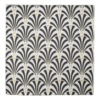 1920s Vintage Art Deco Fans Pattern Duvet Cover