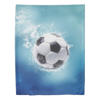 Soccer Water Splash (1 side) Twin Duvet Cover