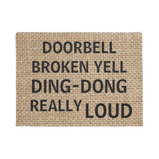 Funny Burlap Doormat