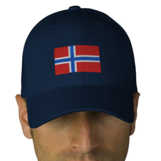 Norwegen Flagge gestickter flexfit Wollehut Besticktes Baseballcap