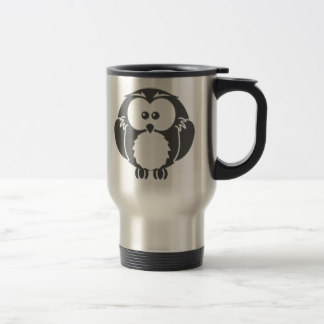 Búho retro taza de viaje