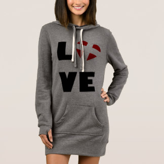 Robe grise de sweatshirt d'amour