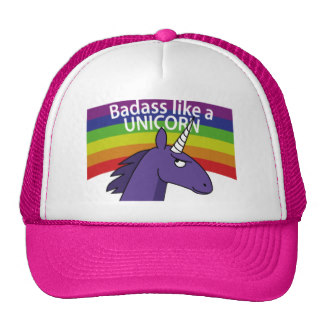 ¡Badass tiene gusto de un unicornio! Gorro De Camionero