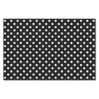 Black & white polka dots wedding gift tissue paper