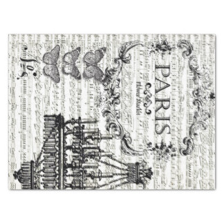 Paris Collage Decoupage Sheet