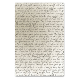 Vintage Script Text Art Tissue Paper