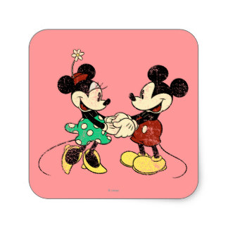 Mickey & Minnie | Vintage Square Sticker