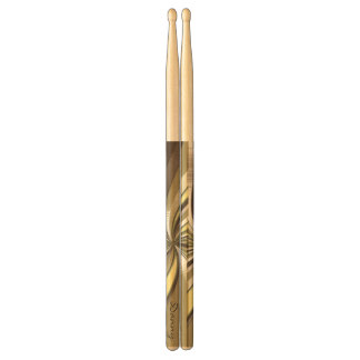 Personalized Golden Swirl Drumsticks