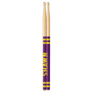 Purple and Yellow Custom Drumsticks