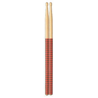 Red and Black Plaid Check Drumsticks