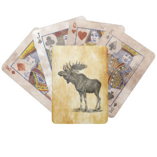 Vintage Moose Playing Cards