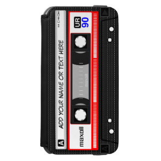 Funny 80's Retro Red Music Cassette Tape iPhone 6/6s Wallet Case