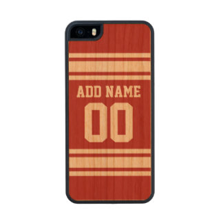 Sports Jersey with Your Name and Number Wood iPhone SE/5/5s Case