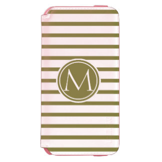 Style Monogrammed with Woodbine Stripes iPhone 6/6s Wallet Case