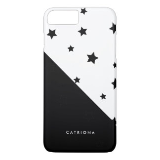 Black & White Stars Patten Abtract Personalized iPhone 7 Plus Case