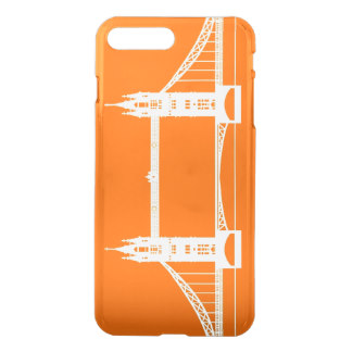 White and Orange London Bridge Silhouette iPhone 7 Plus Case