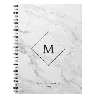 Monogram modern marble note books