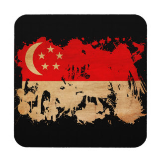 Singapur-Flagge Getränke Untersetzer