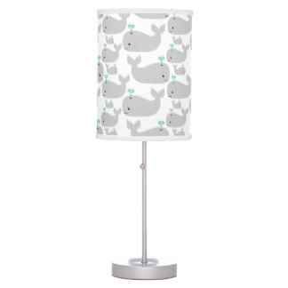 Gray Whale Nursery Print Table Lamp