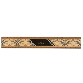 Personalized name White damask Ruler