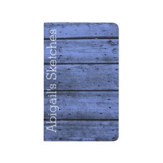 Blue Wood Planks Personalized Sketch Book