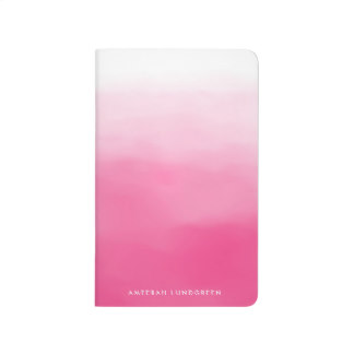 Bright Pink Watercolor Ombre Journal