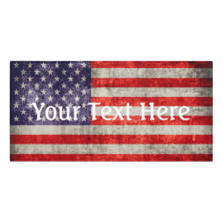 Falln Antique American Flag Door Sign