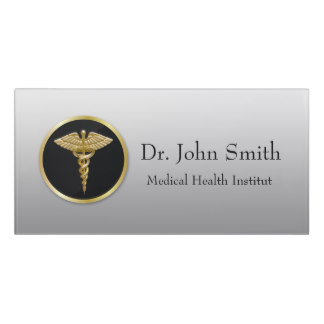 Gold Medical Caduceus - Room Sign Door Sign