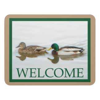 Mallard Ducks - Welcome Door Sign