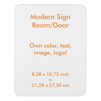 Room Sign uni White ~ Own Color Door Sign