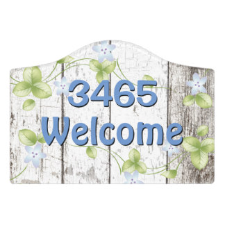 Shabby Wood Look Welcome Door Sign