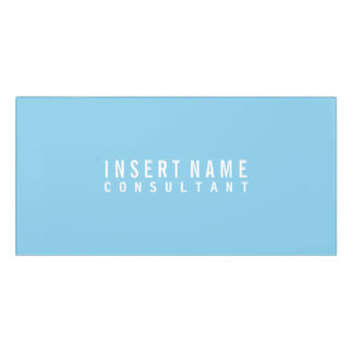 Sky Blue Professional Modern Plain Door Sign